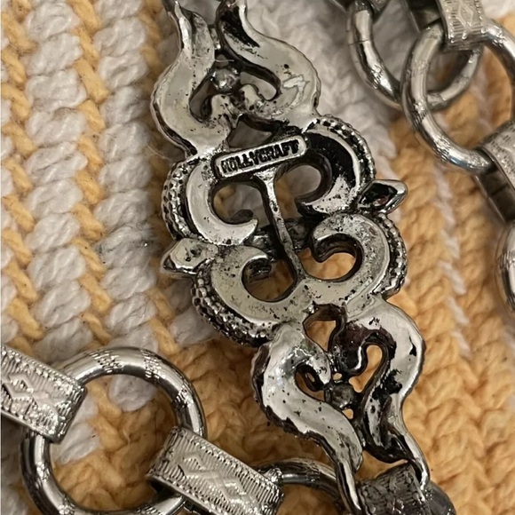 Vintage Hollycraft Extremely Rare Find, Silvertone Adjustable Chain Link Belt - Picture 14 of 15